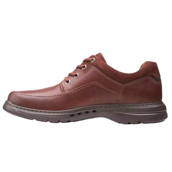 Clarks Mens size 10 Un Brawley Lace Mahogany Leather. - Picture 2 of 12